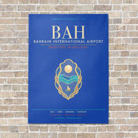 Thumbnail for Bahrain International Airport BAH - Canvas Framed - Blue