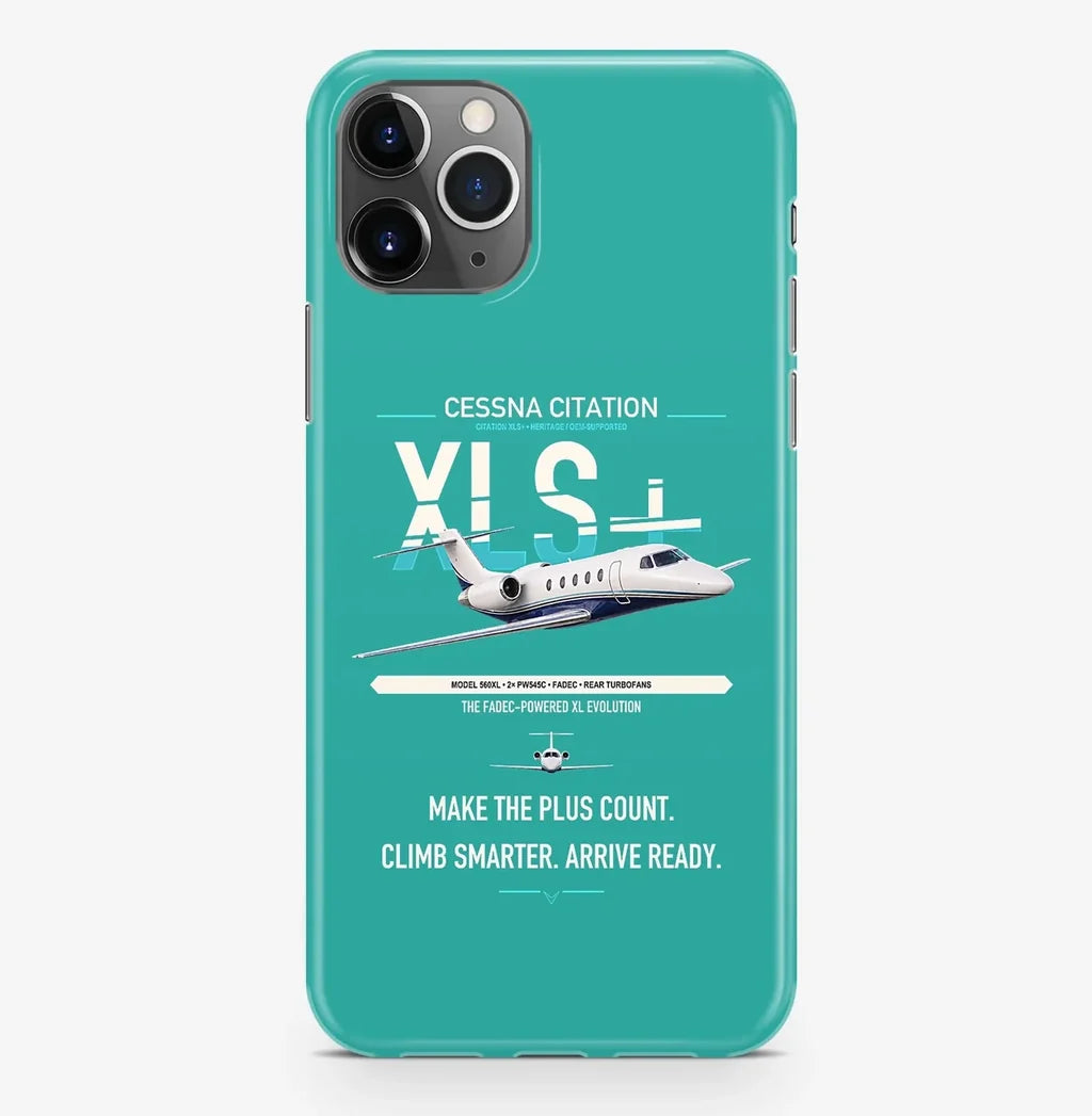 Cessna Citation XLSPlus design on turquoise magsafe iphone case, for iPhone Pro Max