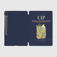 Thumbnail for Quimper–Cornouaille Airport (UIP) design on navy blue samsung tablet tablet case