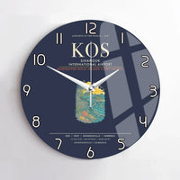 Thumbnail for Sihanouk International Airport Sihanoukville KOS Wall-Clock No-Frame - Navy Blue