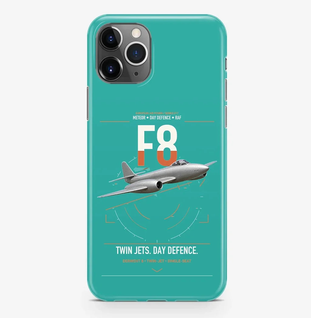 Gloster Meteor F8 design on turquoise magsafe iphone case, for iPhone Pro Max