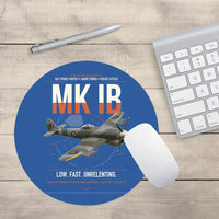 Thumbnail for Hawker Typhoon Mk IB design on blue round mouse pad
