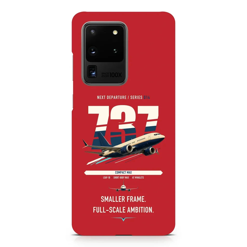 Boeing 737 MAX 7 design on samsung case - red