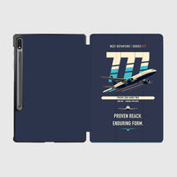 Thumbnail for Boeing 777-200ER design on navy blue samsung tablet tablet case