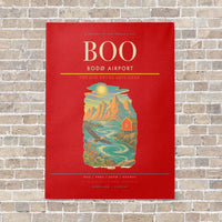 Thumbnail for Bodø Airport BOO - Canvas No Frame - Red