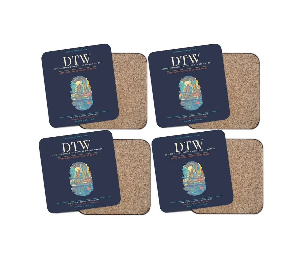 Detroit Metropolitan Wayne County Airport DTW - Navy Blue