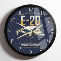 Thumbnail for E-2D Advanced Hawkeye design on navy blue framed wall clock