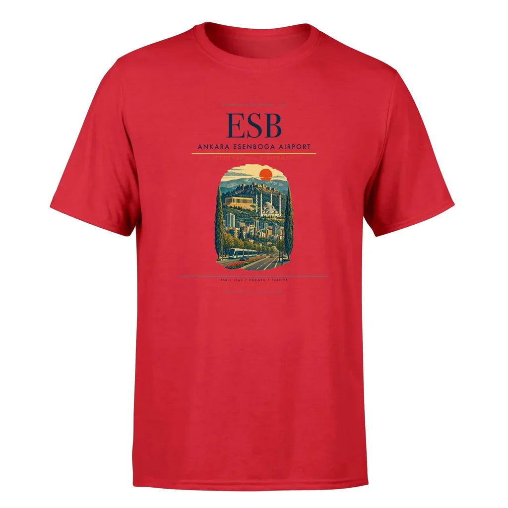 Ankara Airport (ESB) Premium T-Shirt Red