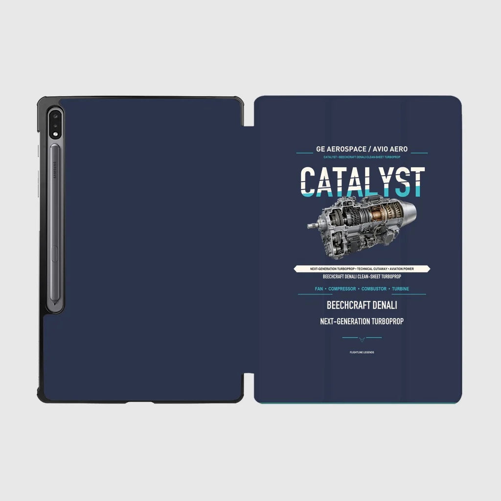 CATALYST design on navy blue samsung tablet tablet case