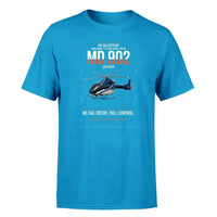 Thumbnail for MD Helicopters MD 902 Explorer design on turquoise t-shirt, single-side print