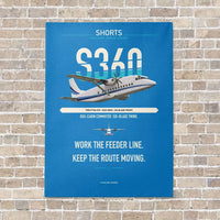 Thumbnail for Shorts 360-300 vertical canvas print - no frame - turquoise background