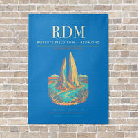 Thumbnail for Roberts Field RDM — Redmond vertical canvas print - no frame - turquoise background