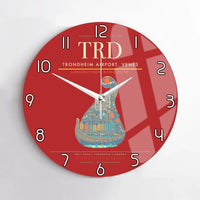 Thumbnail for Trondheim Airport Vrnes TRD Wall-Clock No-Frame - Red