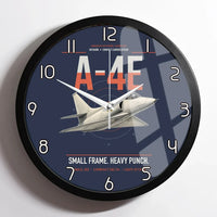 Thumbnail for A-4E Skyhawk design on navy blue framed wall clock