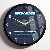 Thumbnail for BRINC Responder design on navy blue framed wall clock