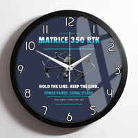Thumbnail for DJI Matrice 350 RTK design on navy blue framed wall clock