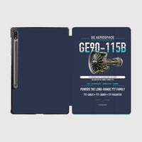 Thumbnail for GE90-115B design on navy blue samsung tablet tablet case