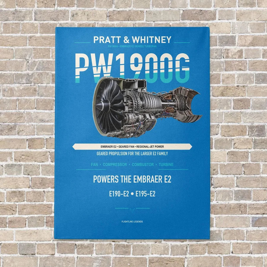 PW1900G vertical canvas print - no frame - turquoise background