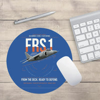 Thumbnail for British Aerospace Sea Harrier FRS.1 design on blue round mouse pad