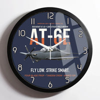 Thumbnail for AT-6E Wolverine Light Attack design on navy blue framed wall clock