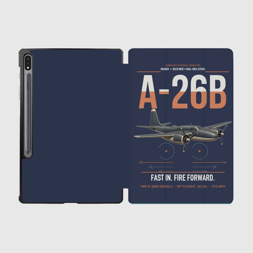A-26B Invader design on navy blue samsung tablet tablet case