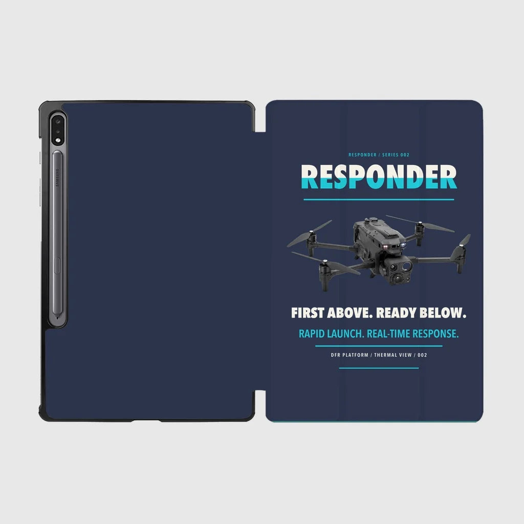 BRINC Responder design on navy blue samsung tablet tablet case