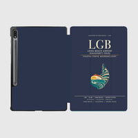 Thumbnail for Long Beach Airport (Daugherty Field) (LGB) design on navy blue samsung tablet tablet case