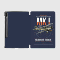 Thumbnail for Fairey Swordfish Mk I design on navy blue samsung tablet tablet case