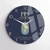 Thumbnail for Puerto Princesa International Airport PPS Wall-Clock No-Frame - Navy Blue