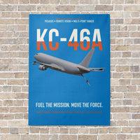 Thumbnail for KC-46A PEGASUS vertical canvas print - no frame - turquoise background