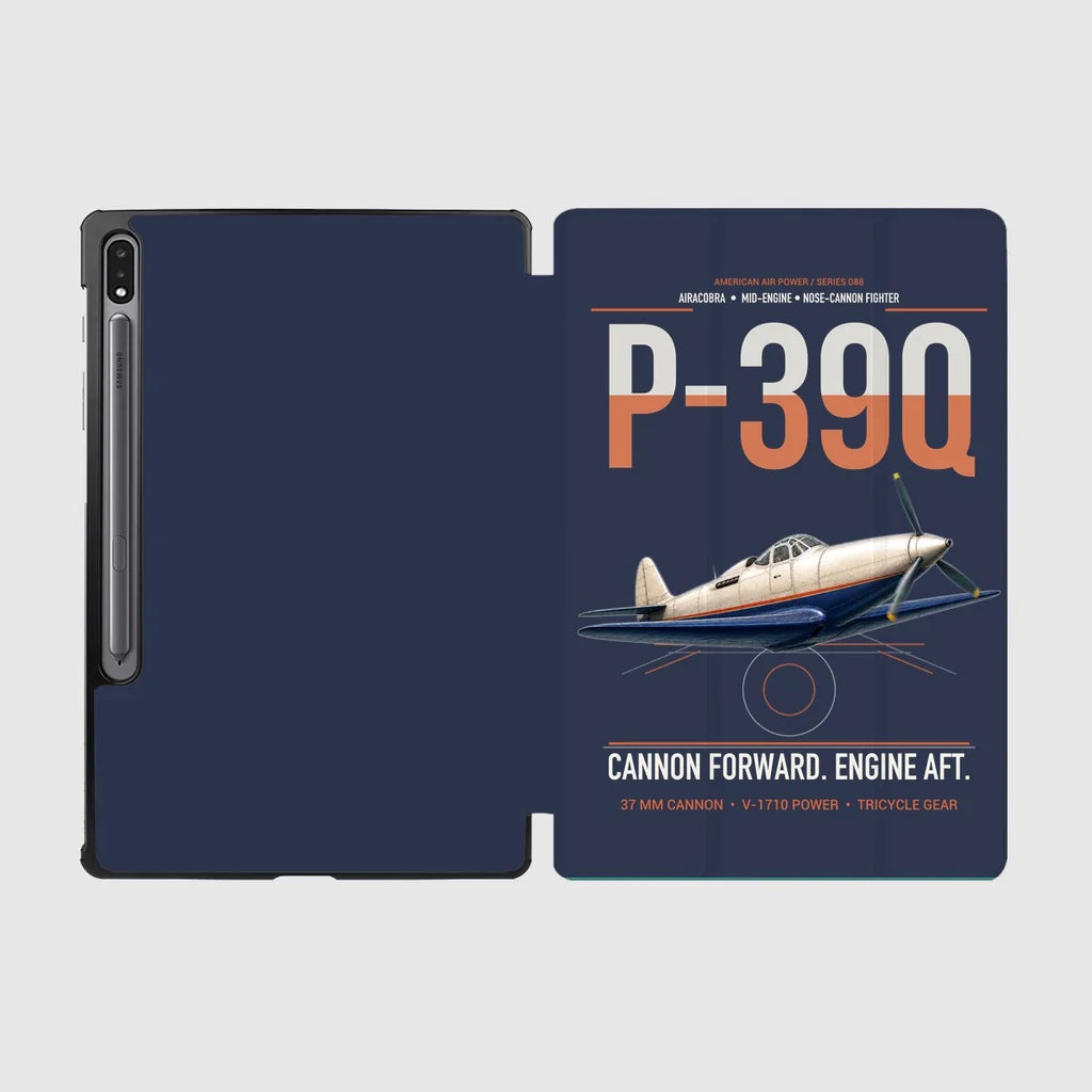 P-39Q Airacobra design on navy blue samsung tablet tablet case