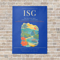 Thumbnail for Painushima Ishigaki Airport ISG - Canvas Framed - Blue