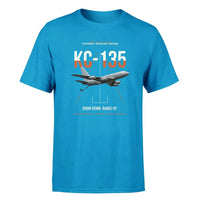 Thumbnail for KC-135 STRATOTANKER design on turquoise double-side t-shirt, single-side print