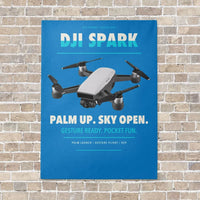 Thumbnail for DJI Spark vertical canvas print - no frame - turquoise background