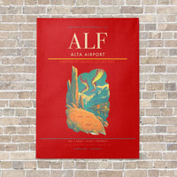 Thumbnail for Alta Airport ALF - Canvas No Frame - Red