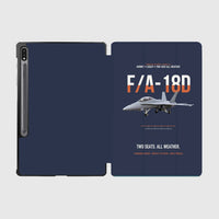 Thumbnail for F-A-18D Hornet Two Seats All Weather design on navy blue samsung tablet tablet case