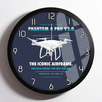 Thumbnail for DJI Phantom 4 Pro V2.0 design on navy blue framed wall clock