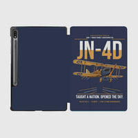 Thumbnail for Curtiss JN-4D Jenny design on navy blue samsung tablet tablet case