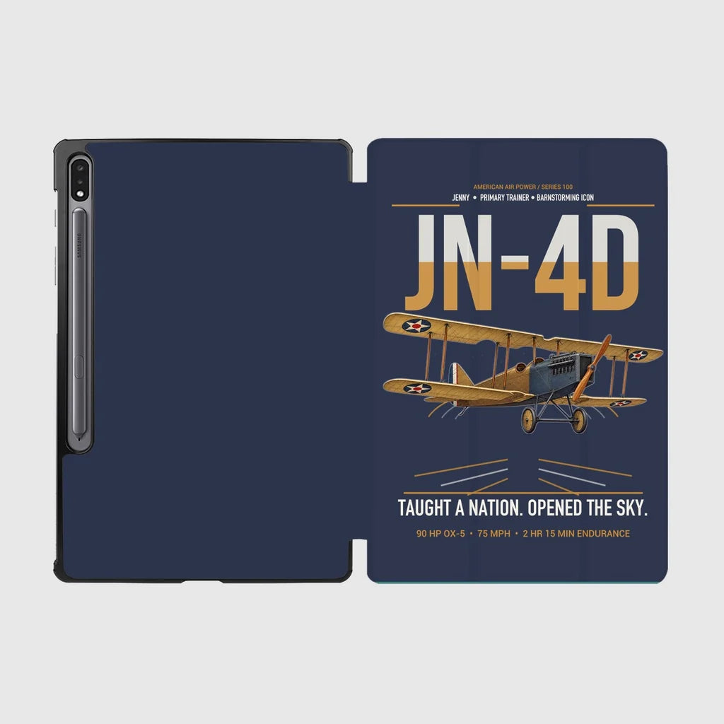 Curtiss JN-4D Jenny design on navy blue samsung tablet tablet case