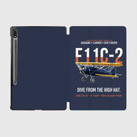 Thumbnail for F11C-2 Goshawk Dive from the High Hat design on navy blue samsung tablet tablet case