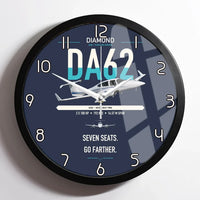 Thumbnail for Diamond DA62 design on navy blue framed wall clock