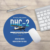 Thumbnail for DHC-2 Beaver Mk I design on blue round mouse pad