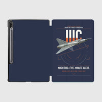 Thumbnail for Dassault Mirage IIIC design on navy blue samsung tablet tablet case
