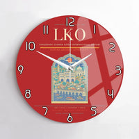 Thumbnail for Chaudhary Charan Singh International Airport LKO Wall-Clock No-Frame - Red