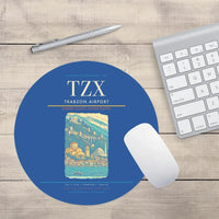 Thumbnail for Trabzon Airport (TZX) design on blue round mouse pad