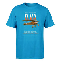 Thumbnail for Albatros D.Va design on turquoise t-shirt, single-side print