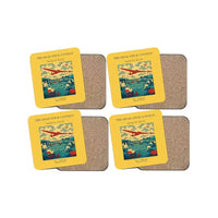 Thumbnail for The Dead Stick Contest - Designed Coasters design on yellow 4-pieces-set