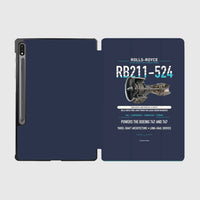 Thumbnail for RB211-524 design on navy blue samsung tablet tablet case