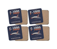 Thumbnail for F-100D Super Sabre design on navy blue 4 pieces set coaster