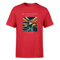 Thumbnail for VINTAGE G4277 - The Sunset Moor-Up - Premium T-Shirt design on red premium t shirt
